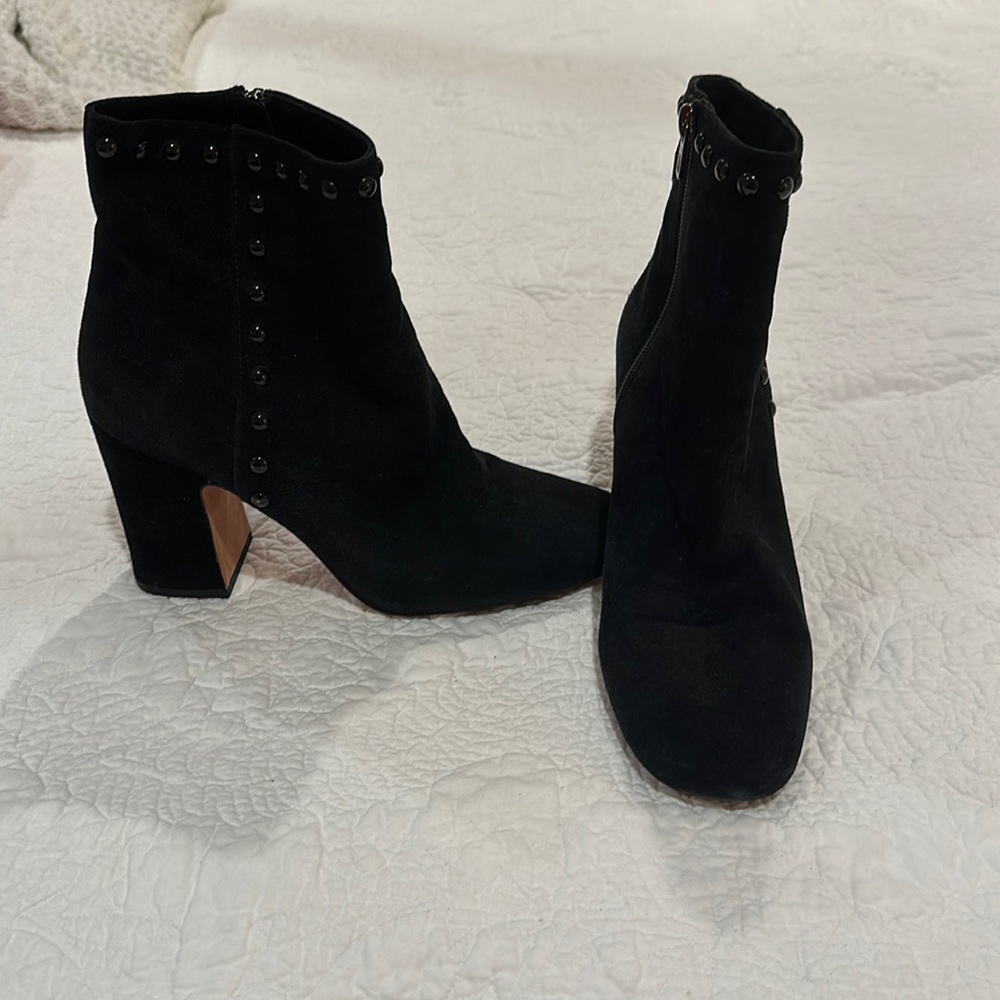 Coach Suede Studded Heeled Booties